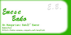 emese bako business card