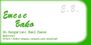 emese bako business card
